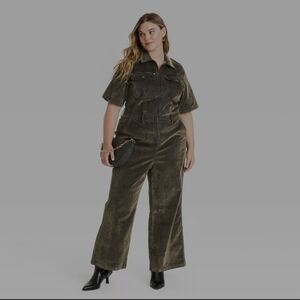 Universal Thread Green Utility Jumpsuit Wide-Leg GRUNGE LOOK Sz.16